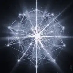 glowing geometric web pulsing