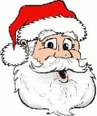 Santa Claus winking cartoon