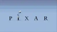 Pixar logo with Luxo Jr lamp