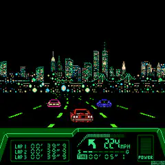 pixel art racing game night drive