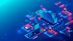 neon cloud computing circuit board