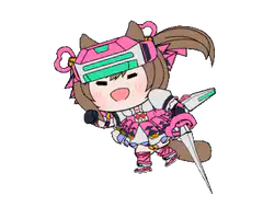 chibi anime girl with sword