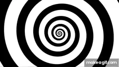 Black and white hypnotic spiral