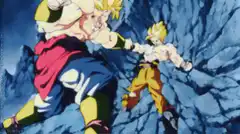 Gohan punches Majin Buu