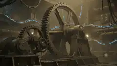Steampunk gears and machinery