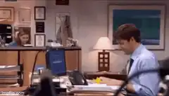Michael Scott throws a star