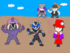 Kamen Rider characters appear in a cartoon