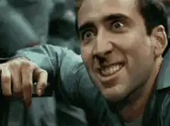Nicolas Cage crazy face