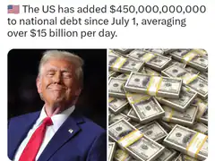 US debt increase with Trump and money