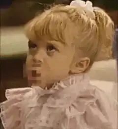 Angry little girl swearing