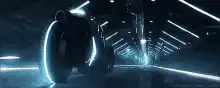 Tron Light Cycle in Tunnel