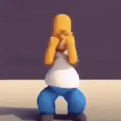 Homer Simpson crying
