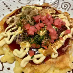 Takoyaki with toppings