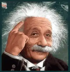 Albert Einstein thinking