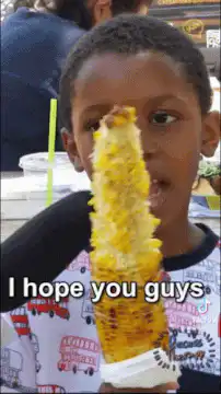 Boy wishes cornfantastic day