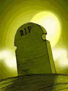 Zombie rises from grave with party hat