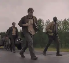 Rick Grimes doing the running man