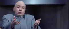 Dr. Evil crying and shrugging
