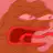 red blob screaming