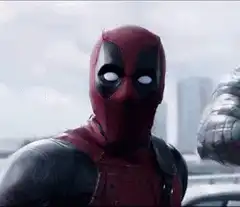 Deadpool shocked and turns away