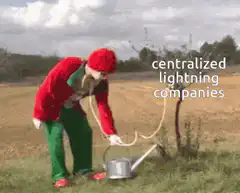 Clown watering a tree with a hose