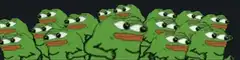 Pepe the Frog running crowd