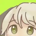 anime girl green eyes close up