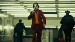 Joker dancing in subway