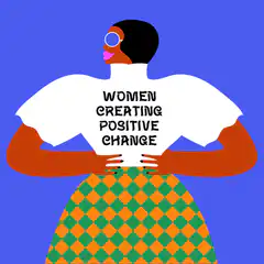 Woman creating positive change