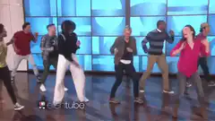 Ellen DeGeneres dancing with guests