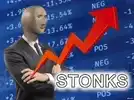 Stonks Man with rising arrow