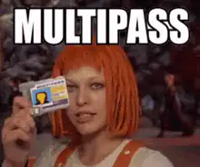 Multipass ID card held up