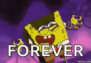 SpongeBob laughing with text FOREVER