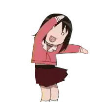 Anime girl dabbing