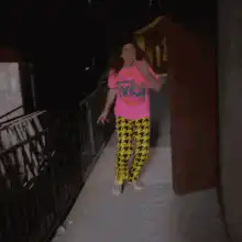 Weird Al Yankovic dancing in an alley