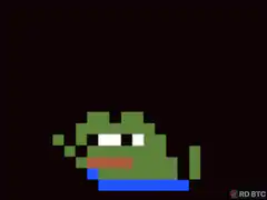 Pepe with Bitcoin coins