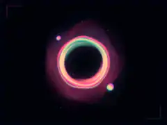 Colorful glowing ring with dots