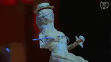 Stop motion lizard dancing