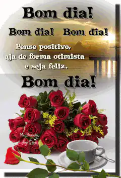 Bom dia positive thinking roses