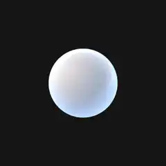 White sphere morphing into smiley face