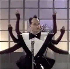 Tommy Chong multi-armed performance