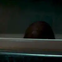 Bloody woman rises from bathtub