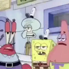 SpongeBob characters leave one by one