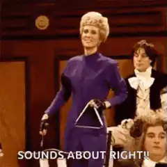 Barbra Streisand kicks leg with triangle