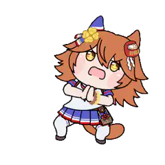 fox girl praying excitedly