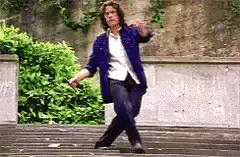 Michael Jackson dancing on steps