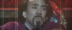 Nicolas Cage screaming with Nazi flag