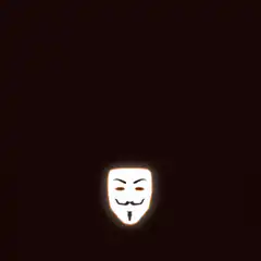 Guy Fawkes mask on fire