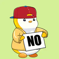 Penguin holding no sign