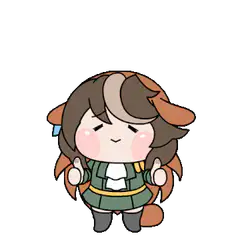 chibi girl giving thumbs up